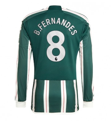 Manchester United Bruno Fernandes #8 Vieraspaita 2023-24 Pitkät Hihat